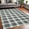 Edge Collections - 5' X 7' - Gray - Artisan Plaid Hand Tufted Area Rug - 1 Piece